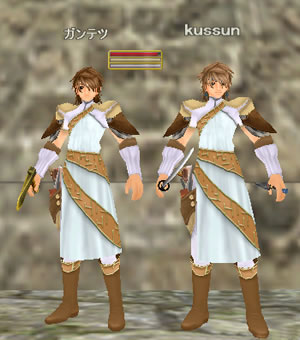  二人ともレラン服装備のガンテツとkussun