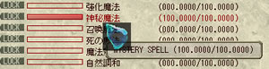 神秘魔法100を「時の石」に封印